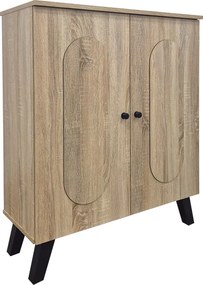 Παπουτσοθήκη-ντουλάπι Cathi pakoworld sonoma 80x34x95εκ