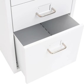 vidaXL Αρχειοθήκη Φορητή Λευκή 28 x 41 x 69 εκ. Μεταλλική