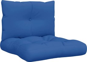 vidaXL Μαξιλάρια Παλέτας 2 τεμ. Μπλε Ρουαγιάλ Υφασμάτινα