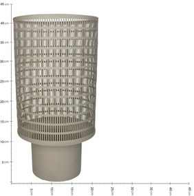Φανάρι ArteLibre Ιβουάρ Μέταλλο 24x24x42.5cm Σετ 3Τμχ