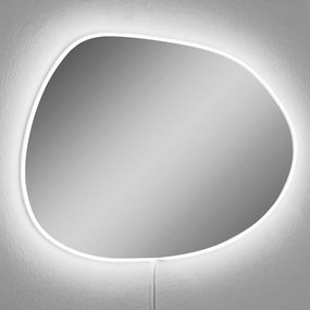 Καθρέπτης Τοίχου Με Φως Led Piago Unbreakable 782MRL1104 60x46cm Clear-White Hanah Home Mdf,Ακρυλικό