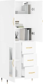 vidaXL Ντουλάπι Λευκό 69,5x34x180 εκ. από Επεξεργασμένο Ξύλο