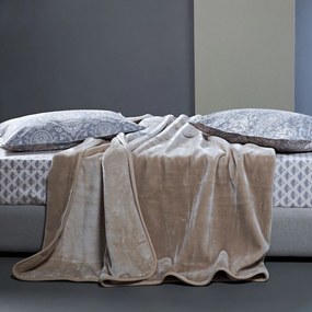 Κουβέρτα Βελουτέ Μονή (160x240) Kentia Loft Notte 26 Ecru