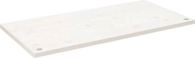 vidaXL Επιφάνεια Γραφείου Λευκή 110x60x2,5 εκ. από Μασίφ Ξύλο Πεύκου