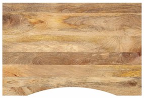 vidaXL Επιφάνεια Γραφείου Καμπύλη 80x50x2,5 εκ Μασίφ Ακατ. Μάνγκο