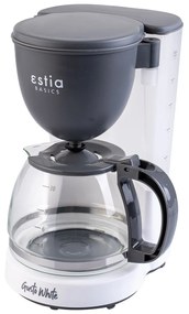 ESTIA ΚΑΦΕΤΙΕΡΑ ΦΙΛΤΡΟΥ GUSTO WHITE ΠΛΑΣΤΙΚΗ 750w ΜΕ ΓΥΑΛΙΝΗ ΚΑΝΑΤΑ 1.25lt