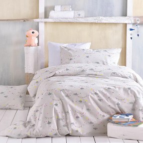 Πάπλωμα Παιδικό (Σετ 2τμχ) Symbol Fouska Grey Ρυθμός Semi-double 160x240cm 100% Cotton