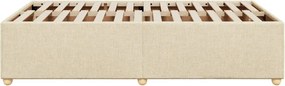 vidaXL Πλαίσιο Κρεβατιού χωρίς στρώμα Κρέμα 120x190 εκ. Υφασμάτινο