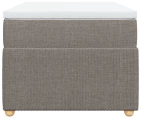 vidaXL Κρεβάτι Boxspring με Στρώμα Taupe 90x190 εκ.Υφασμάτινο