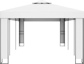 vidaXL Κιόσκι με Διπλή Οροφή Λευκό 3 x 6 μ.