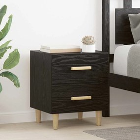 vidaXL Ντουλάπι κρεβατιού 2 pcs Μαύρη δρυς 40 x 35 x 47.5 εκ