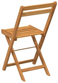 Καρέκλες Bistro Πτυσσόμενες 4 τεμ. Μασίφ Ξύλο Ακακίας - Καφέ