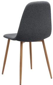 Καρέκλα τραπεζαρίας Iris Megapap γκρι ύφασμα - μεταλλικό φυσικό πόδι 43x50x85εκ.