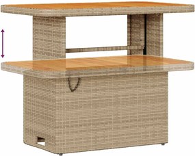 vidaXL Σετ Καναπέ Κήπου με μαξιλάρι 9 pcs Μπεζ και Κρέμα