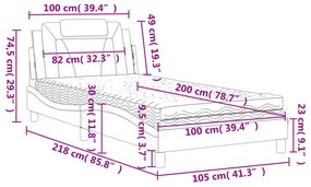 ΚΡΕΒΑΤΙ ΜΕ ΣΤΡΩΜΑ ΓΚΡΙ 100X200 ΕΚ. ΑΠΟ ΣΥΝΘΕΤΙΚΟ ΔΕΡΜΑ 3208778