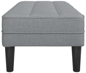 vidaXL Παγκάκι Ανοιχτό Γκρι 113x57x39 εκ. Υφάσμα