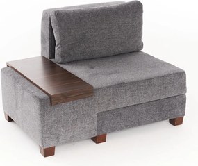 1-Seat Sofa-Bed Perenna Chenille Left - Grey Grey