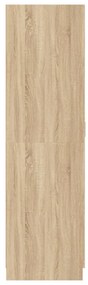 vidaXL Ντουλάπα Χρώμα Sonoma-Δρυς 80 x 52 x 180 εκ. από Επεξ. Ξύλο