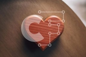 Intra Συλλεκτικό Ξύλινο Παζλ Plywood  4mm - Ξύλινο αντικείμενο σε σχήμα καρδιάς στο τραπέζι Σε Ξύλινο Κουτί - Διαστάσεις: 10x10 cm – 25 κομμάτια