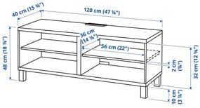 BESTÅ έπιπλο TV, 120x40x48 cm 090.612.30