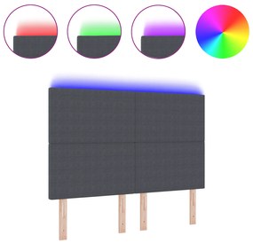 vidaXL LED Κεφαλτή Φωτεινή Γκρι 80 εκ. Κορντούρα