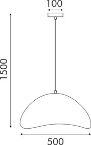 Κρεμαστό φωτιστικό ACA CAVE MP24123650 λευκό 1xE27 60W