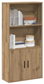 Βιβλιοθήκη Αρτισιανή Δρυς 60x24x120 εκ. Επεξ. Ξύλο