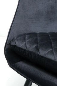 Πολυθρόνα Tudor Velvet Μαύρη 78x80x100εκ - Μαύρο