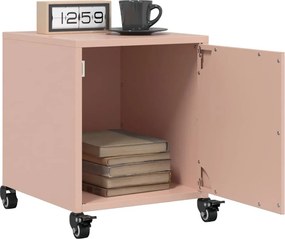 vidaXL Κομοδίνα 2 τεμ. Ροζ 36x39x43,5 εκ. από Χάλυβα