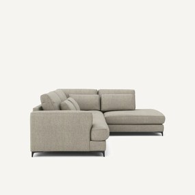 Γωνιακός καναπές-κρεβάτι δεξιός, με ύφασμα τύπου τουίντ, Marsile