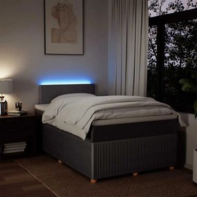vidaXL Κρεβάτι Boxspring με Στρώμα Taupe 120x200 εκ. Υφασμάτινο