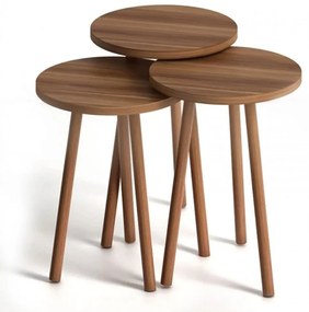 Ζιγκόν Roma (Σετ 3Τμχ) 0117715 Φ33x46/Φ33x43/Φ33x40cm Wallnut