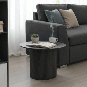 Τραπέζι σαλονιού Dovel mdf σε μαύρη απόχρωση Φ70x40εκ Υλικό: MDF covered paper 029-000350