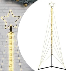 vidaXL Χριστουγεννιάτικο δέντρο LED 525 LED Ζεστό Λευκό 302 εκ.