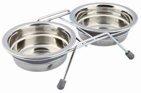 Ταΐστρα σκύλων Trixie Ανοξείδωτο ατσάλι 250 ml Διπλή 2 x 250 ml