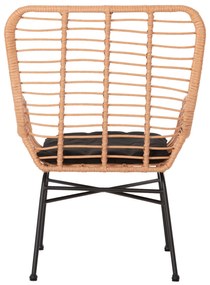 ΠΟΛΥΘΡΟΝΑ ΣΤΥΛ ΜΠΕΡΖΕΡΑΣ ALLEGRA HM5704.11 P.E.RATTAN ΜΠΕΖ-ΜΑΥΡΟ ΜΕΤΑΛΛΟ 66x59x90Υεκ. - HM5704.11