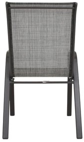 Καρέκλα FL5001 Fylliana Textlene Μαύρο - Μπέζ 55x72x92 εκ. 55x72x92 εκ.