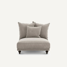 Πολυθρόνα τύπου chaise longue από βελούδινο chenille, Lazare