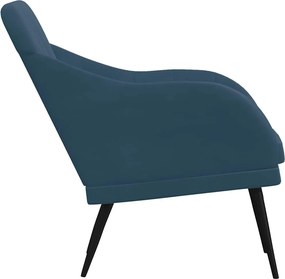 vidaXL Πολυθρόνα Μπλε 63 x 76x 80 εκ. Βελούδινη