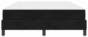 vidaXL Κρεβάτι box spring με στρώμα Μαύρο 140 x 190 cm Βελούδο