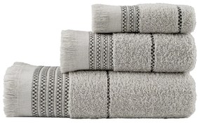 Πετσέτες Μπάνιου (Σετ 3τμχ) Nima Plush 480gsm Γκρι