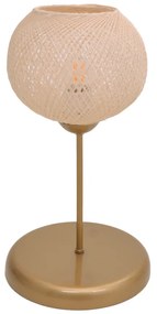 Επιτραπέζιο φωτιστικό Gaia pakoworld Ε27 μέταλλο χρυσό Φ22x37εκ