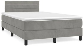 ΚΡΕΒΑΤΙ BOXSPRING ΜΕ ΣΤΡΩΜΑ ΑΝΟΙΧΤΟ ΓΚΡΙ 120X190 ΕΚ. ΒΕΛΟΥΔΙΝΟ 3269843