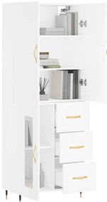 vidaXL Ντουλάπι Λευκό 69,5x34x180 εκ. από Επεξεργασμένο Ξύλο