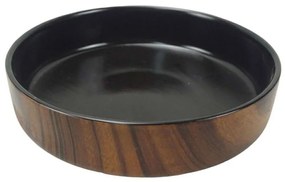 Φρουτιέρα LJT332725B Φ25,5x7,5cm Black-Walnut Oriana Ferelli® Ceramic