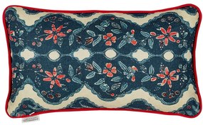 Μαξιλάρι Διακοσμητικό (Με Γέμιση) Phoenicia Batik Lc40122 50X30Cm White-Blue Mindthegap 30X50 Feather