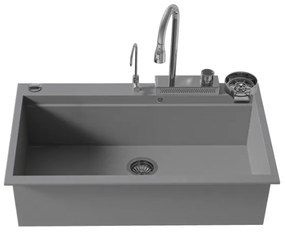 Sanitec Ultra Granite 850 Quartz Multi Ένθετος Γρανιτένιος Νεροχύτης 79Χ50cm Pietra (Inox accessories)