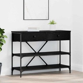vidaXL Τραπέζι Κονσόλας Μαύρου Δρυού 100x34.5x75 εκ Επεξεργασμένο Ξύλο