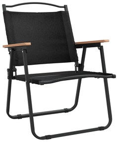 vidaXL Καρέκλες Κάμπινγκ 2 τεμ. Μαύρες 54 x 55 x 78 εκ. Ύφασμα Oxford