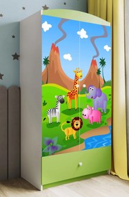 Ντουλάπα Babydreams Cartoon-Prasino-Safari